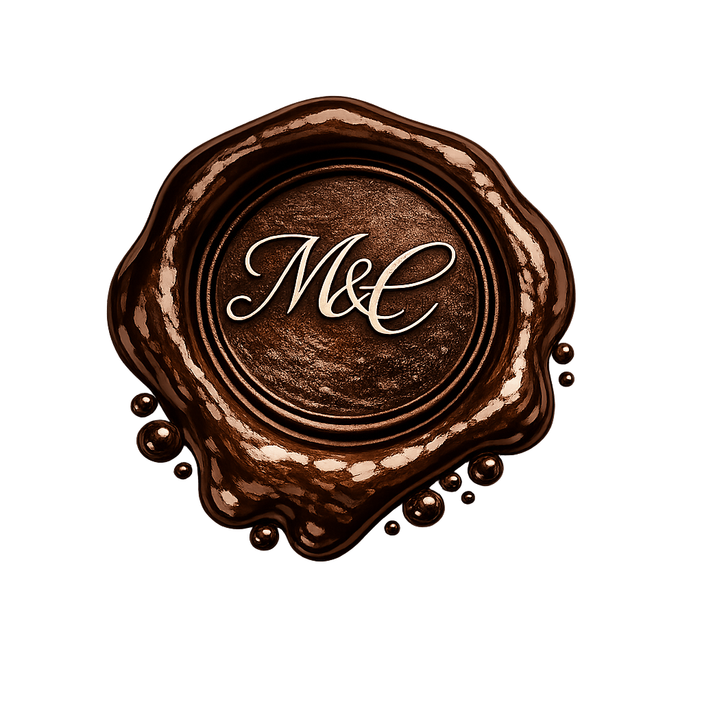 Sello de lacre personalizado con iniciales para invitación de boda digital